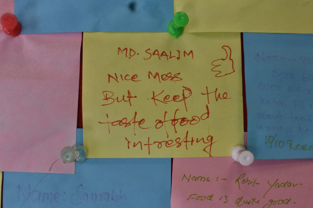 Student testimonials board