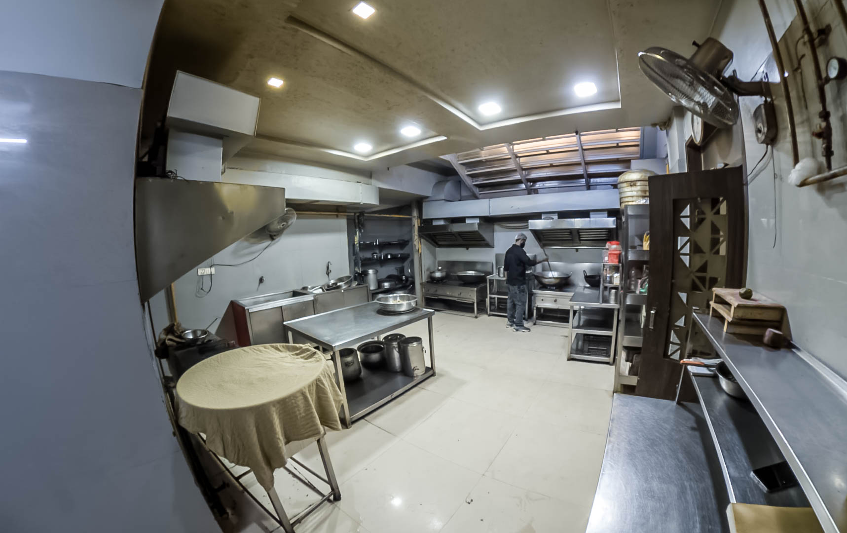 Kitchen and service area at The Princess