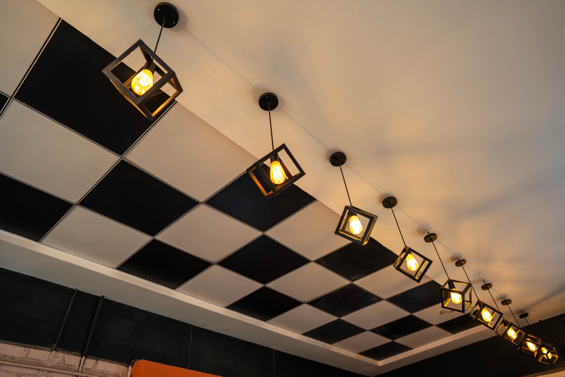 Decorative ceiling lights at Vyanjanam