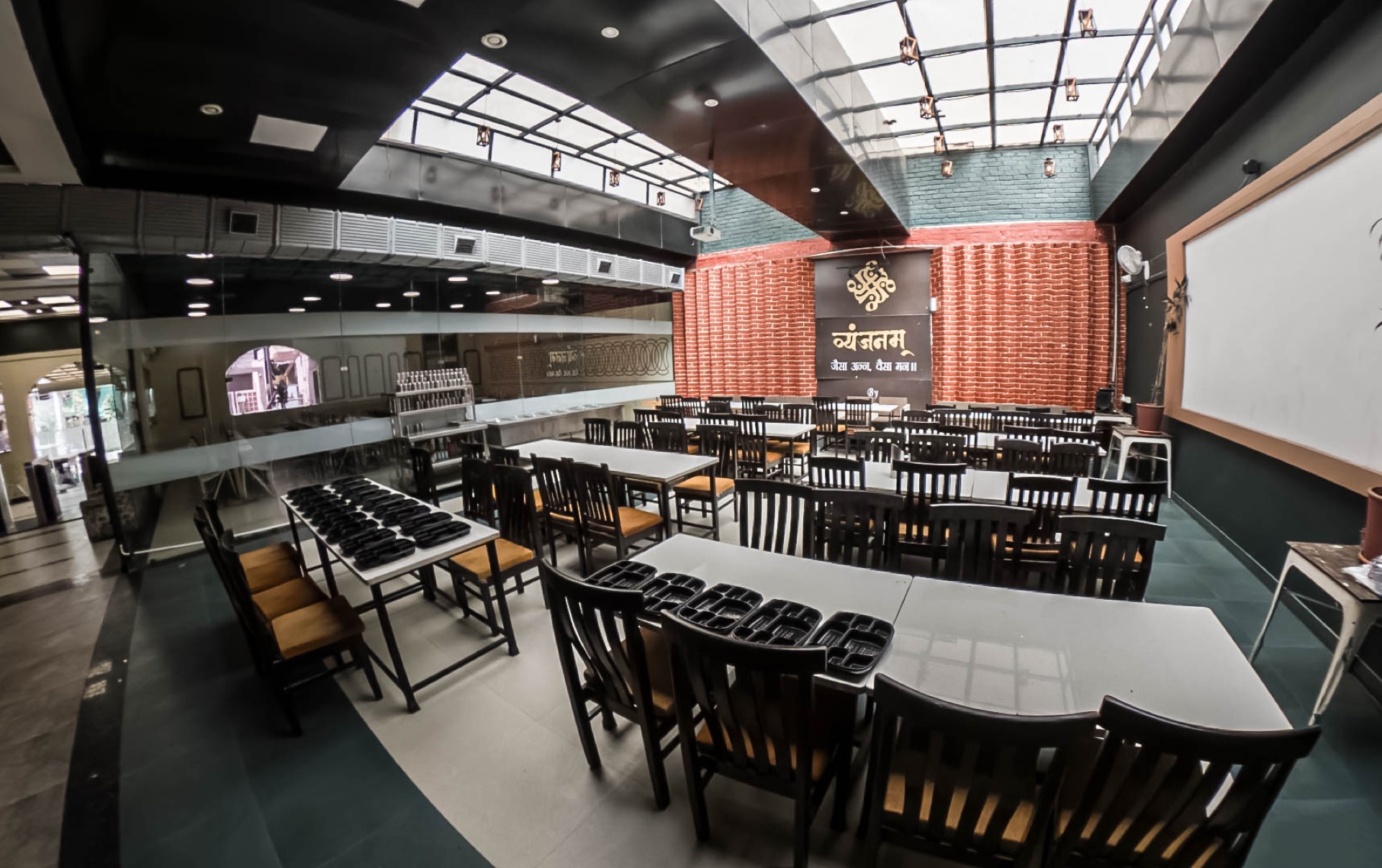 Panoramic view of the Vyanjanam dining hall